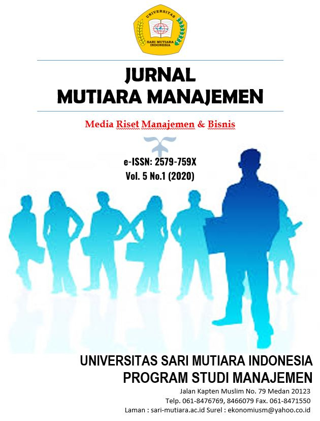 					View Vol. 5 No. 1 (2020): Jurnal Mutiara Manajemen
				