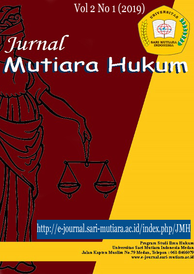 					View Vol. 2 No. 1 (2019): Jurnal Mutiara Hukum
				