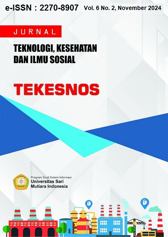 					View Vol. 6 No. 2 (2024): JURNAL TEKNOLOGI, KESEHATAN DAN ILMU SOSIAL (TEKESNOS)
				