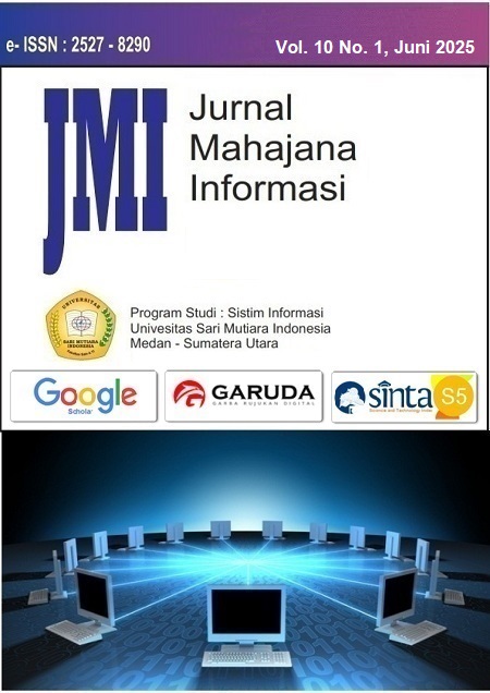 					View Vol. 10 No. 1 (2025): JURNAL MAHAJANA INFORMASI
				